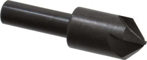 Hertel - 5/8" Head Diam, 3/8" Shank Diam, 4 Flute 90° High Speed Steel Countersink - 2-1/8" OAL, Straight Shank - Americas Industrial Supply