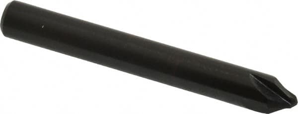 Hertel - 1/4" Head Diam, 1/4" Shank Diam, 4 Flute 60° High Speed Steel Countersink - Americas Industrial Supply