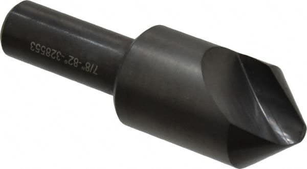 Hertel - 7/8" Head Diam, 1/2" Shank Diam, 1 Flute 82° High Speed Steel Countersink - Americas Industrial Supply