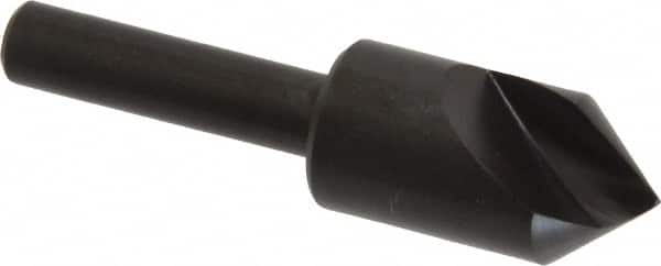 Hertel - 1/2" Head Diam, 1/4" Shank Diam, 1 Flute 82° High Speed Steel Countersink - Americas Industrial Supply