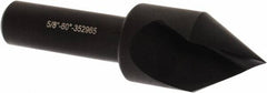 Hertel - 5/8" Head Diam, 3/8" Shank Diam, 1 Flute 60° High Speed Steel Countersink - Americas Industrial Supply