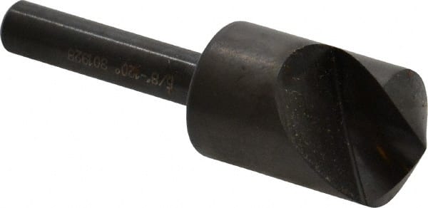 Hertel - 5/8" Head Diam, 1/4" Shank Diam, 1 Flute 120° High Speed Steel Countersink - Americas Industrial Supply