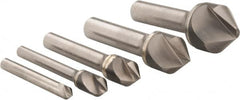 Hertel - 5 Piece, 1/4 to 1" Head Diam, 82° Included Angle, Countersink Set - Americas Industrial Supply