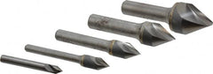 Hertel - 5 Piece, 1/4 to 1" Head Diam, 60° Included Angle, Countersink Set - Americas Industrial Supply