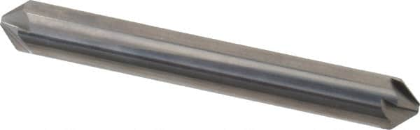 Hertel - 5/16" Head Diam, 5/16" Shank Diam, 6 Flute 90° Solid Carbide Countersink - 2-1/2" OAL, Straight Shank - Americas Industrial Supply