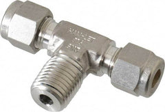 Ham-Let - 1/4" OD, Grade 316Stainless Steel Male Branch Tee - Comp x Comp x MNPT Ends - Americas Industrial Supply
