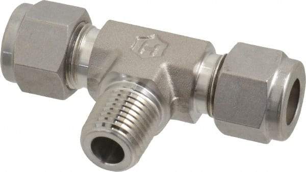 Ham-Let - 3/8" OD, Grade 316Stainless Steel Male Branch Tee - Comp x Comp x MNPT Ends - Americas Industrial Supply