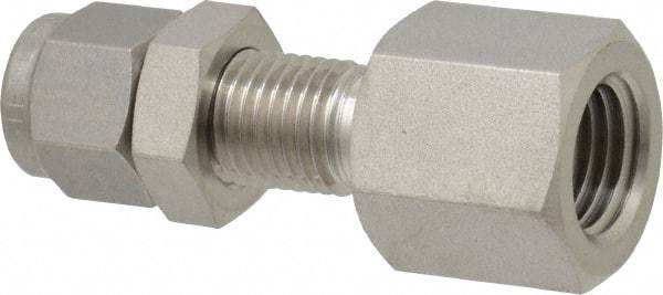Ham-Let - 1/4" OD, Grade 316Stainless Steel Bulkhead Female Connector - Comp x FNPT Ends - Americas Industrial Supply