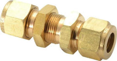 Ham-Let - 1/2" OD, Brass Bulkhead Union - Comp x Comp Ends - Americas Industrial Supply