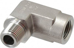 Ham-Let - 3/8" Grade 316 Stainless Steel Pipe 90° Street Elbow - FNPT x MNPT End Connections, 5,000 psi - Americas Industrial Supply