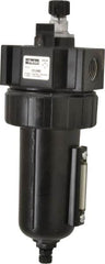 Parker - 1/2" NPT, 250 Max psi Standard Mist Lubricator - Metal Bowl with Sight Glass, Zinc Body, 90 CFM, 175°F Max Temp, 3.24" Wide x 9.27" High - Americas Industrial Supply