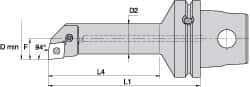 Kennametal - Right Hand Cut, Size KM63, CN.. Insert Compatiblity, Internal Modular Turning & Profiling Cutting Unit Head - 17mm Ctr to Cutting Edge, 125mm Head Length, Through Coolant, Series Kenlever - Americas Industrial Supply