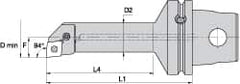 Kennametal - Right Hand Cut, Size KM63, CN.. Insert Compatiblity, Internal Modular Turning & Profiling Cutting Unit Head - 17mm Ctr to Cutting Edge, 125mm Head Length, Through Coolant, Series Kenlever - Americas Industrial Supply