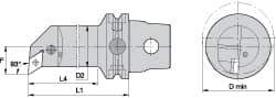 Kennametal - Right Hand Cut, Size KM63, DN.. Insert Compatiblity, Internal Modular Turning & Profiling Cutting Unit Head - 35mm Ctr to Cutting Edge, 170mm Head Length, Through Coolant, Series Kenlever - Americas Industrial Supply