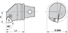 Kennametal - Right Hand Cut, Size KM32, WN.. Insert Compatiblity, Internal Modular Turning & Profiling Cutting Unit Head - 22mm Ctr to Cutting Edge, 35mm Head Length, Through Coolant, Series Kenlever - Americas Industrial Supply