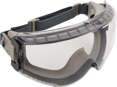 Uvex - Size Universal, Clear Polycarbonate Anti-Fog & Scratch Resistant Lens, Safety Goggles - Indirect Vent, Gray TPE (Thermopoly Elastomer) Frame - Americas Industrial Supply