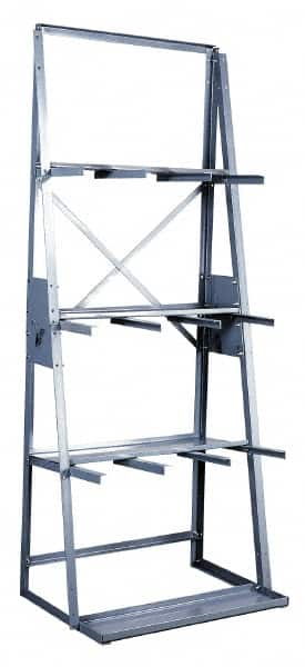 Made in USA - 3,000 Lb Capacity, Gray Vertical Bar Storage Rack - 36" Wide x 84" High x 24" Deep - Americas Industrial Supply