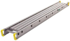 Werner - 12' Long x 28" Wide Aluminum Stage - 500 Lb Load Limit, 4" Deep, 1-3/8" Flange Side Rail - Americas Industrial Supply