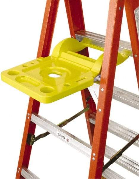 Werner - Plastic Molded Pail Ladder Shelf - For Use with 6000 & 6200 Series Stepladders - Americas Industrial Supply