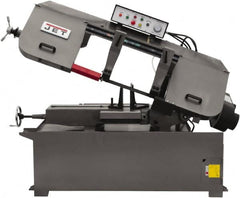 Jet - 13 x 21" Max Capacity, Semi-Automatic Variable Speed Pulley Horizontal Bandsaw - 80 to 260 SFPM Blade Speed, 230/460 Volts, 45°, 3 hp, 3 Phase - Americas Industrial Supply