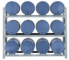Made in USA - 14,475 Lb Load Capacity, 30 & 55 Gal Drum Pallet Rack - 105" Wide x 84" High - Americas Industrial Supply