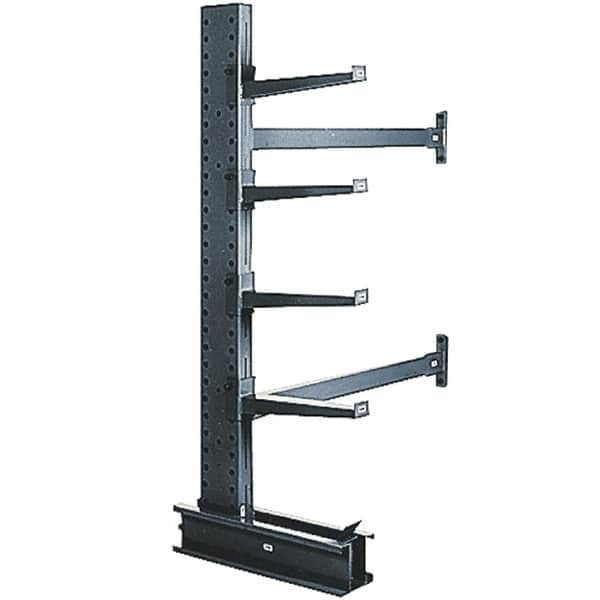 Made in USA - 6' High Single Sided "Add-On" Cantilever Rack - With Lip, 8,100 Lb Capacity, 33" Base Length, 12" Arm Length - Americas Industrial Supply