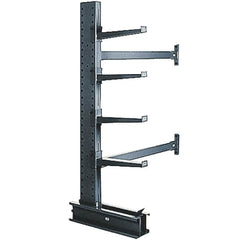 Made in USA - 6' High Single Sided "Add-On" Cantilever Rack - With Lip, 8,100 Lb Capacity, 33" Base Length, 12" Arm Length - Americas Industrial Supply