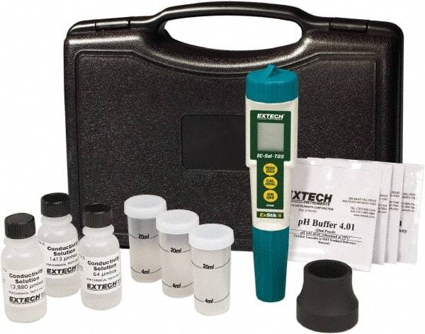 Extech - 0 to 14 pH, Conductivity/TDS/Salinity/Temp Meter - Americas Industrial Supply