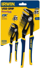 Irwin - 2 Piece GrooveLock Plier Set - Comes in Clamshell - Americas Industrial Supply