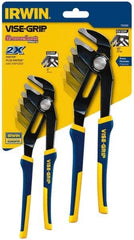 Irwin - 2 Piece GrooveLock Plier Set - Comes in Clamshell - Americas Industrial Supply