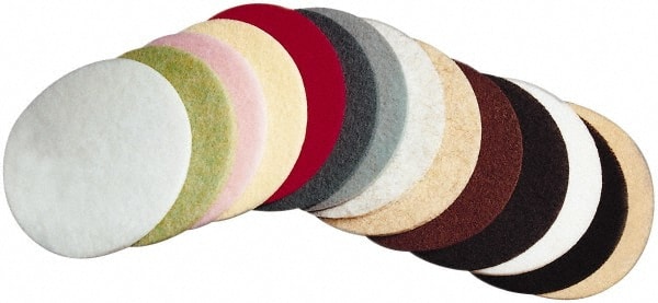 Ability One - Floor Pads, Bonnets & Screens; Type: Polishing Pad ; Application: Floors ; Pad Length: 21 ; Pad Color: Beige ; Material: Non-Woven ; Grit Grade: Medium - Exact Industrial Supply