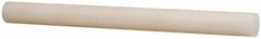 Made in USA - 2' Long, 1/2" Diam, PVDF / KYNAR Plastic Rod - ±0.2" Length Tolerance, +0.020/- 0.000" Diam Tolerance, Shore D-72 Hardness, Natural (Color) - Americas Industrial Supply