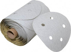 3M - 5" Diam, 120 Grit Silicon Carbide Adhesive PSA Disc - Fine Grade, Gray, A Weighted Backing, Flexible, Use with Random Orbital Sanders - Americas Industrial Supply