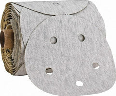 3M - 5" Diam, 80 Grit Silicon Carbide Adhesive PSA Disc - Medium Grade, Gray, A Weighted Backing, Flexible, Use with Random Orbital Sanders - Americas Industrial Supply