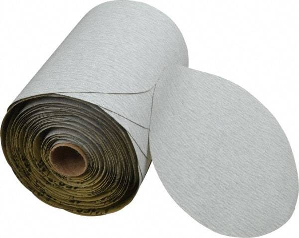 3M - 6" Diam, 150 Grit Silicon Carbide Adhesive PSA Disc - Fine Grade, Gray, A Weighted Backing, Flexible, Use with Random Orbital Sanders - Americas Industrial Supply