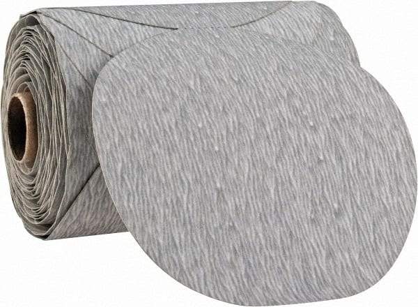 3M - 5" Diam, 400 Grit Silicon Carbide Adhesive PSA Disc - Super Fine Grade, Gray, A Weighted Backing, Flexible, Use with Random Orbital Sanders - Americas Industrial Supply