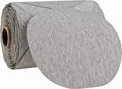 3M - 5" Diam, 400 Grit Silicon Carbide Adhesive PSA Disc - Super Fine Grade, Gray, A Weighted Backing, Flexible, Use with Random Orbital Sanders - Americas Industrial Supply