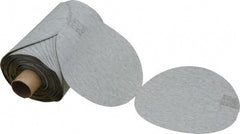 3M - 5" Diam, 320 Grit Silicon Carbide Adhesive PSA Disc - Extra Fine Grade, Gray, A Weighted Backing, Flexible, Use with Random Orbital Sanders - Americas Industrial Supply