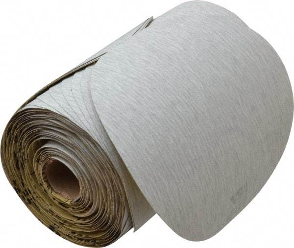 3M - 6" Diam, 220 Grit Silicon Carbide Adhesive PSA Disc - Very Fine Grade, Gray, A Weighted Backing, Flexible, Use with Random Orbital Sanders - Americas Industrial Supply