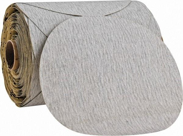 3M - 5" Diam, 180 Grit Silicon Carbide Adhesive PSA Disc - Very Fine Grade, Gray, A Weighted Backing, Flexible, Use with Random Orbital Sanders - Americas Industrial Supply