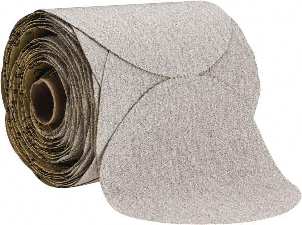 3M - 5" Diam, 80 Grit Silicon Carbide Adhesive PSA Disc - Medium Grade, Gray, A Weighted Backing, Flexible, Use with Random Orbital Sanders - Americas Industrial Supply