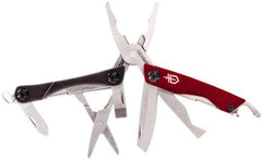 Gerber - 10 Piece, Multi-Tool Set - Black/Silver/Red, 4-1/4" OAL, 2-3/4" Closed Length - Americas Industrial Supply