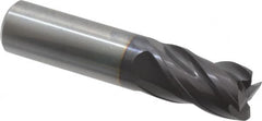 Guhring - 5/8", 3/4" LOC, 5/8" Shank Diam, 3" OAL, 4 Flute, Solid Carbide Square End Mill - Single End, FIREX Finish, Spiral Flute, 35/38° Helix, Centercutting, Right Hand Cut, Right Hand Flute, Series 3113 - Americas Industrial Supply