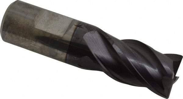 Guhring - 3/4", 1" LOC, 3/4" Shank Diam, 3" OAL, 4 Flute, Solid Carbide Square End Mill - Single End, FIREX Finish, Spiral Flute, 35/38° Helix, Centercutting, Right Hand Cut, Right Hand Flute, Series 3099 - Americas Industrial Supply