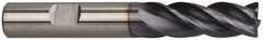 Guhring - 1", 1-1/2" LOC, 1" Shank Diam, 4" OAL, 4 Flute, Solid Carbide Square End Mill - Single End, FIREX Finish, Spiral Flute, 30/32° Helix, Centercutting, Right Hand Cut, Right Hand Flute, Series 3082 - Americas Industrial Supply