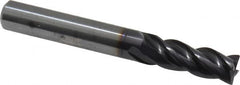 Guhring - 5/16", 13/16" LOC, 5/16" Shank Diam, 2-1/2" OAL, 4 Flute, Solid Carbide Square End Mill - Single End, Nano-A Finish, Spiral Flute, 36/38° Helix, Centercutting, Right Hand Cut, Right Hand Flute, Series 3080 - Americas Industrial Supply