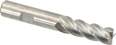 Guhring - 1/2", 1-1/4" LOC, 1/2" Shank Diam, 3-1/2" OAL, 4 Flute, Solid Carbide Square End Mill - Single End, Uncoated, Spiral Flute, 40/42° Helix, Centercutting, Right Hand Cut, Right Hand Flute, Series 3077 - Americas Industrial Supply