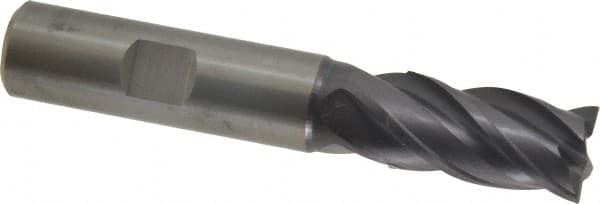 Guhring - 14mm, 26mm LOC, 14mm Shank Diam, 83mm OAL, 4 Flute, Solid Carbide Square End Mill - Single End, FIREX Finish, Spiral Flute, 35/38° Helix, Centercutting, Right Hand Cut, Right Hand Flute, Series 3732 - Americas Industrial Supply