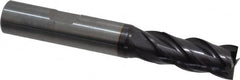 Guhring - 12mm, 26mm LOC, 12mm Shank Diam, 83mm OAL, 4 Flute, Solid Carbide Square End Mill - Single End, FIREX Finish, Spiral Flute, 35/38° Helix, Centercutting, Right Hand Cut, Right Hand Flute, Series 3732 - Americas Industrial Supply