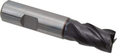 Guhring - 16mm, 22mm LOC, 16mm Shank Diam, 82mm OAL, 4 Flute, Solid Carbide Square End Mill - Single End, FIREX Finish, Spiral Flute, 35/38° Helix, Centercutting, Right Hand Cut, Right Hand Flute, Series 3731 - Americas Industrial Supply
